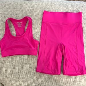 Bandier All Access Barbie Pink Workout Set